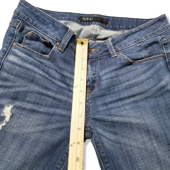 Sold Design Lab Women's Distressed Straight Leg Blue Jeans Women's Size 26 - Picture 11 of 12